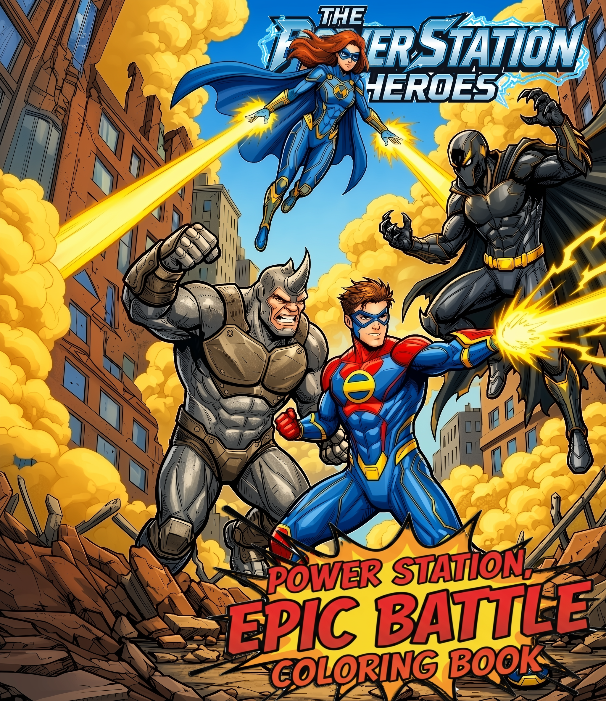 The Power Station Heroes Epic Coloring Book